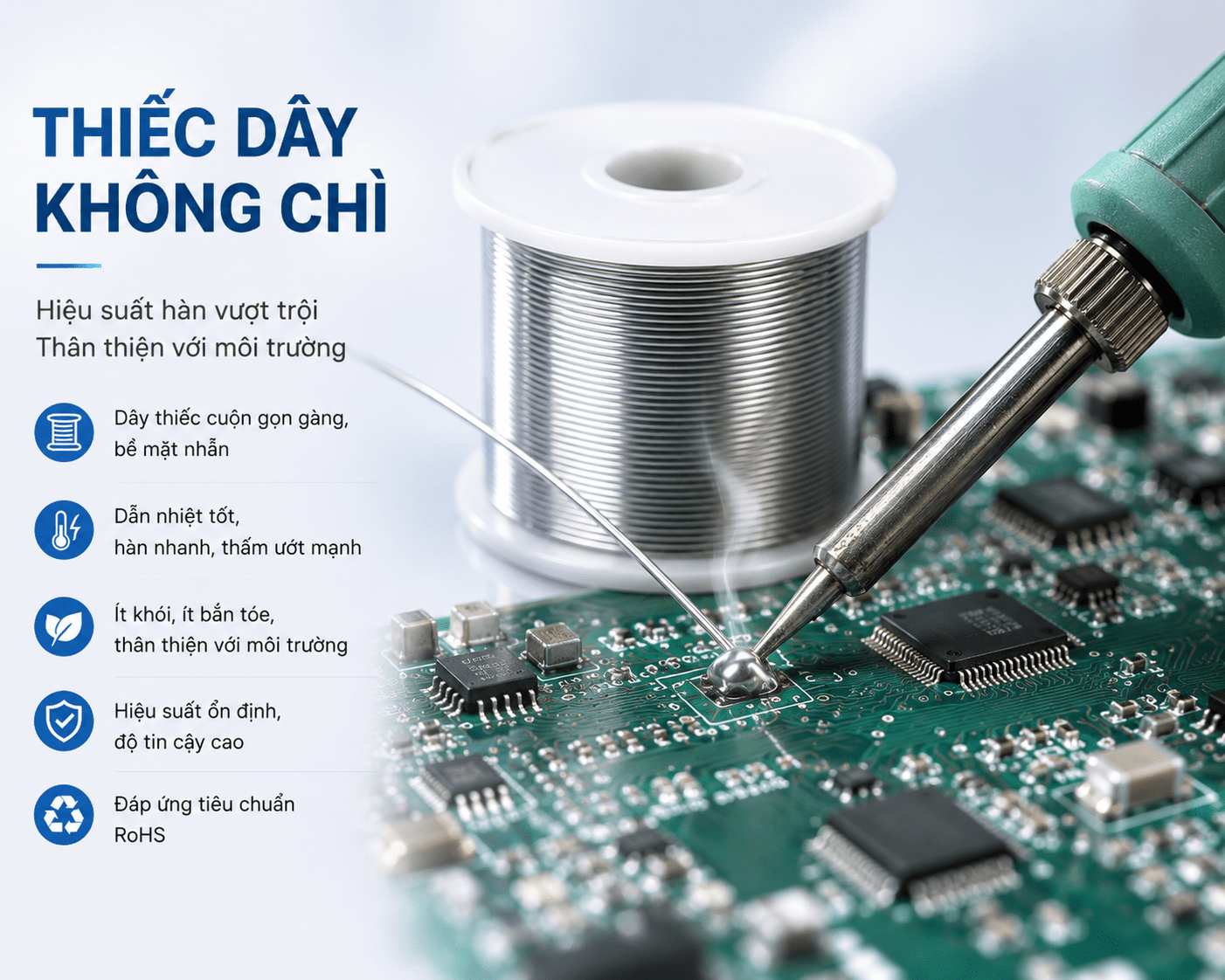 THIẾC DÂY KHÔNG CHÌ 9 solder wire thiec day2